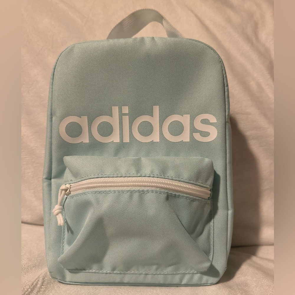 🎄NEW Adidas Light Blue White Insulated Lunch Bag NWT Kids Christmas Gift School